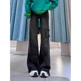 Pantalones micro acampanados de estilo urbano